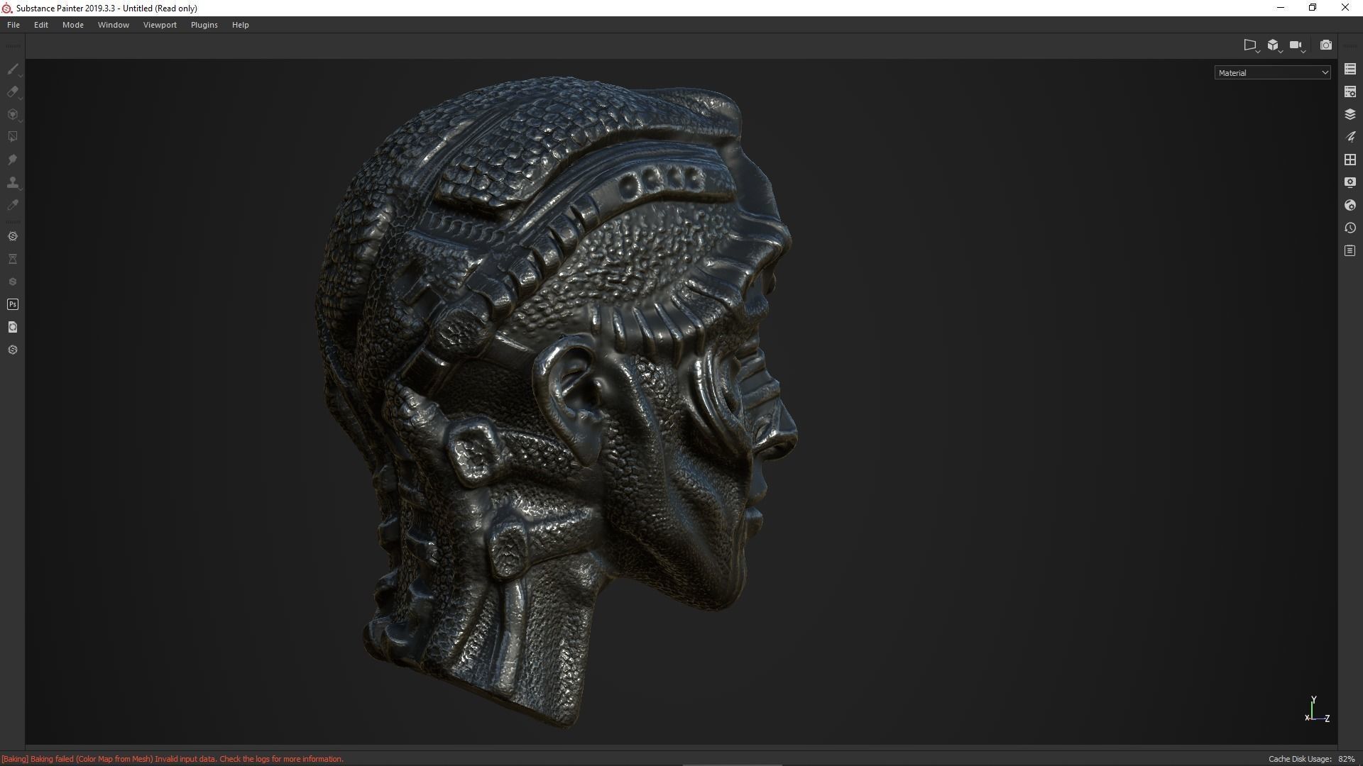 character head desing concept low poy PBR material Low-poly 3D model_22