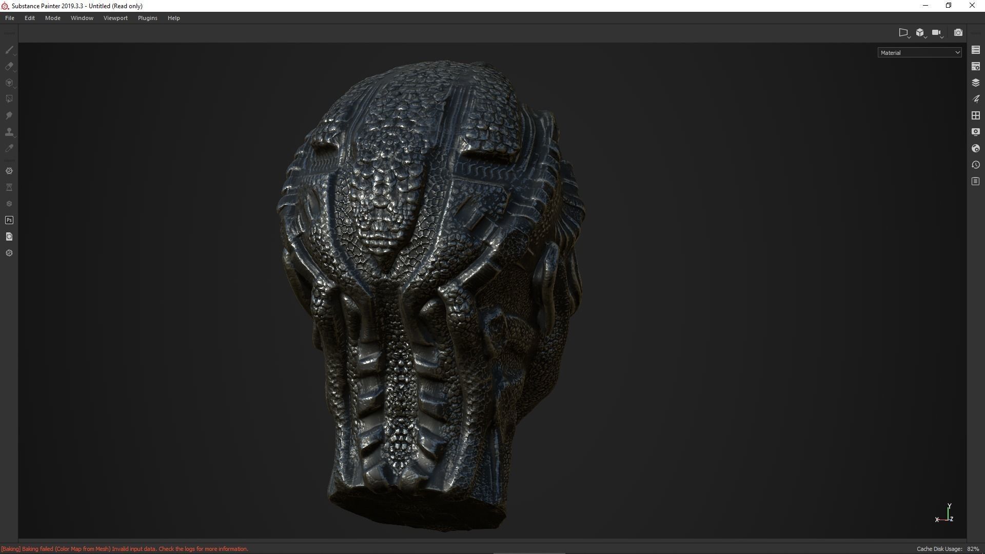 character head desing concept low poy PBR material Low-poly 3D model_24