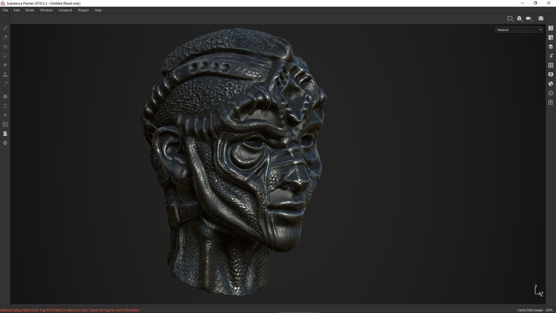 character head desing concept low poy PBR material Low-poly 3D model_31