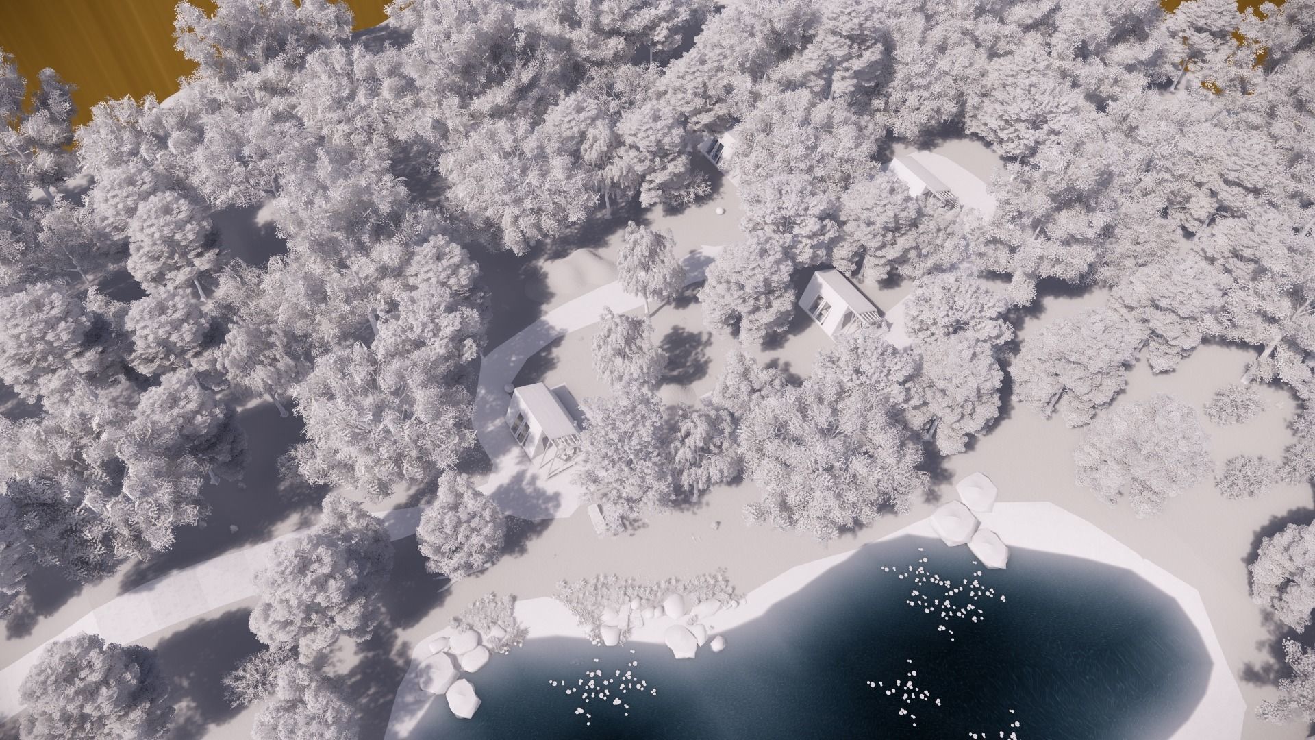 glamping pod tiny house vacation house on 18 m2 with terrace 8m Low-poly 3D model_12