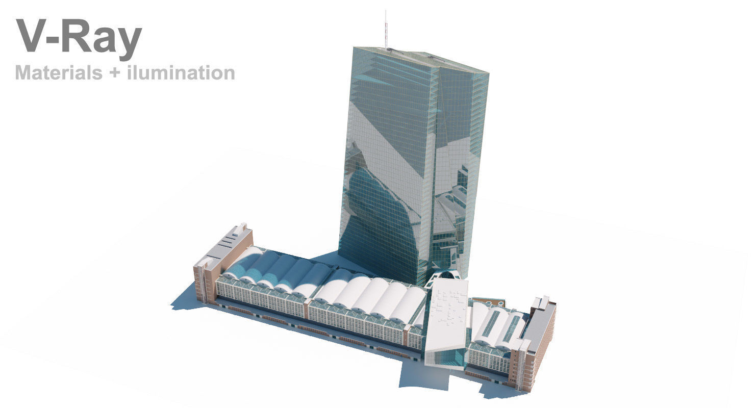 European Central Bank Building 3D model_11