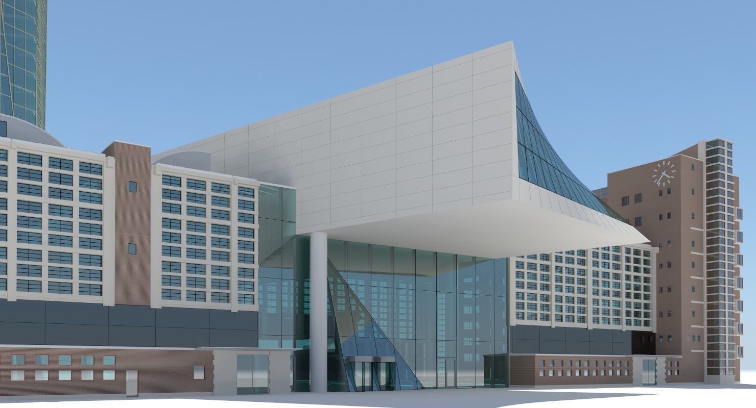 European Central Bank Building 3D model_7