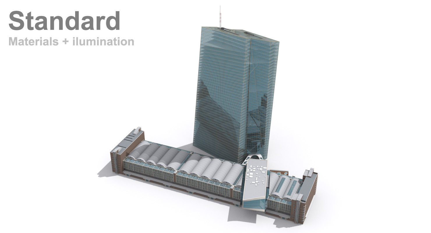 European Central Bank Building 3D model_12