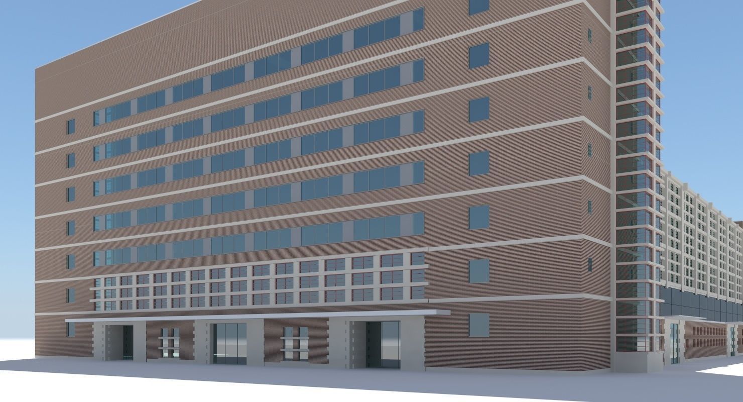 European Central Bank Building 3D model_8