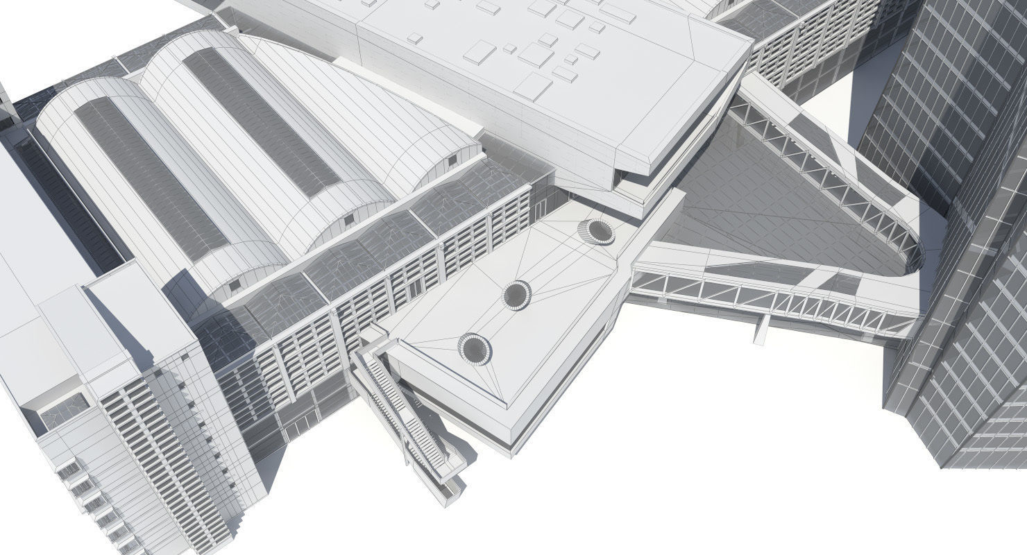 European Central Bank Building 3D model_15