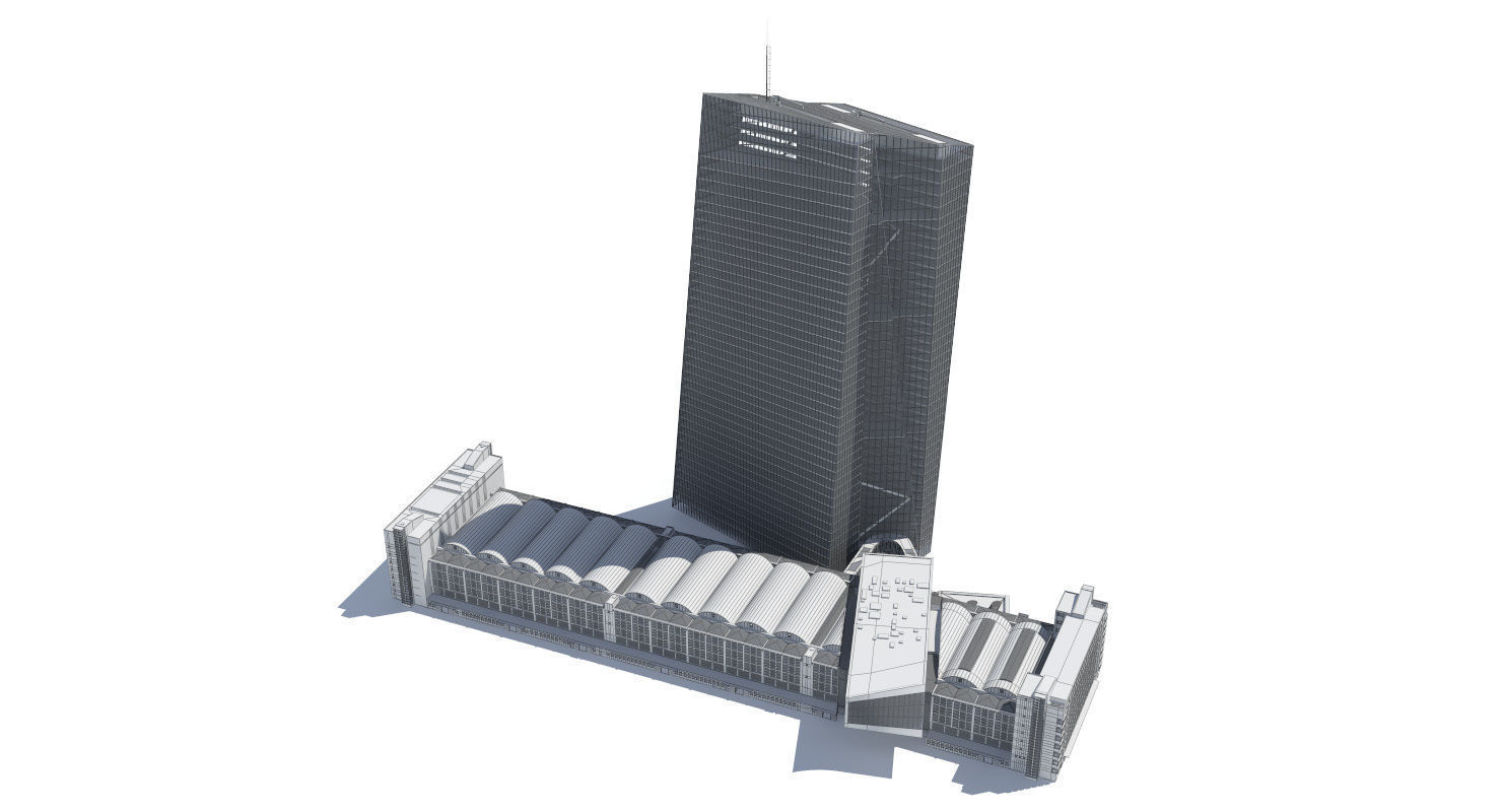 European Central Bank Building 3D model_13