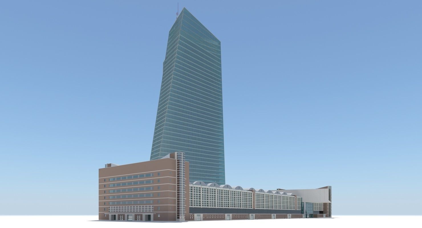 European Central Bank Building 3D model_4