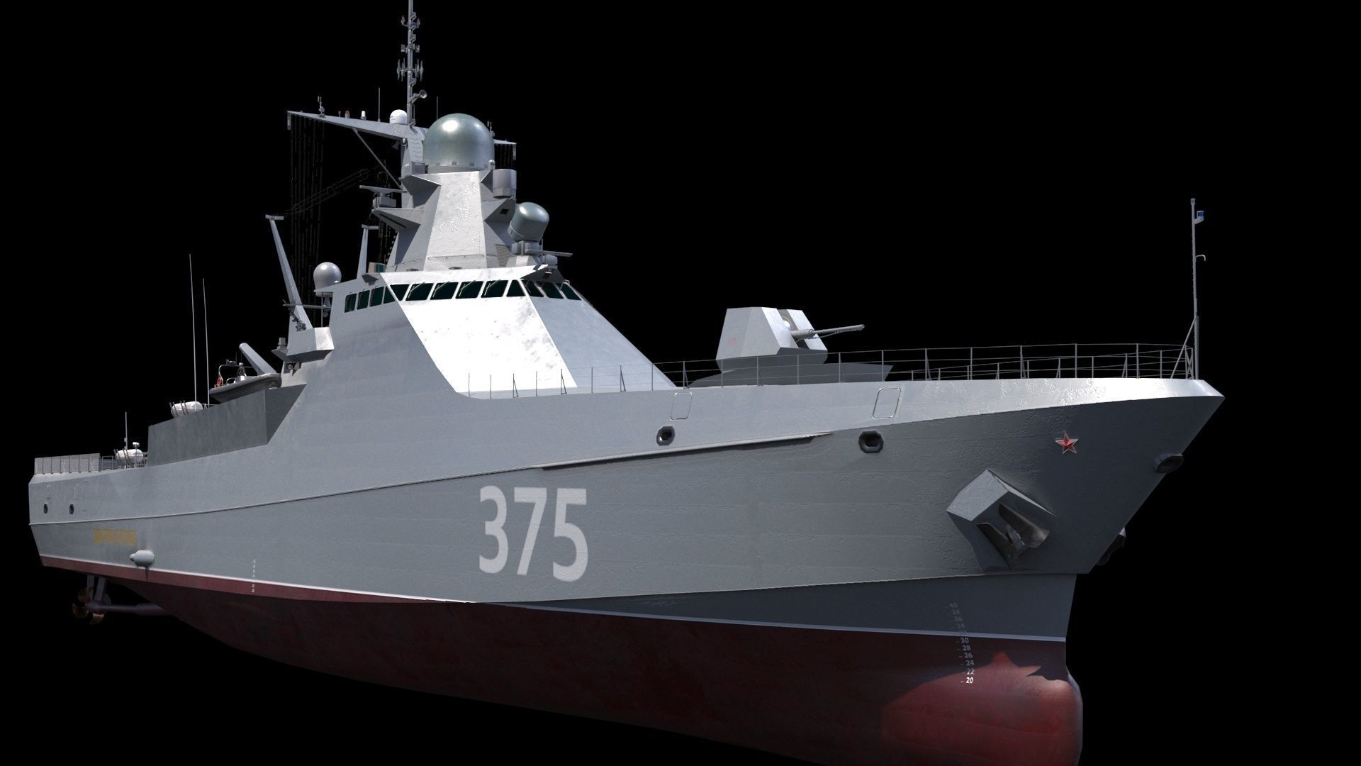 Project 22160 patrol ship 3D model_10