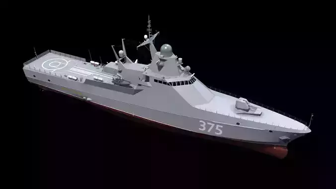 Project 22160 patrol ship 3D model