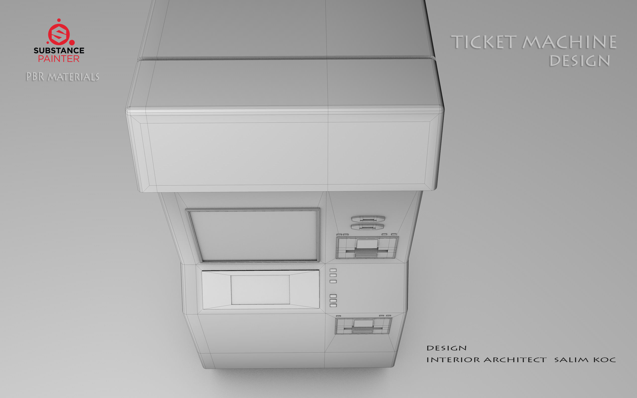 Ticket Machine 3D model Low-poly 3D model_4
