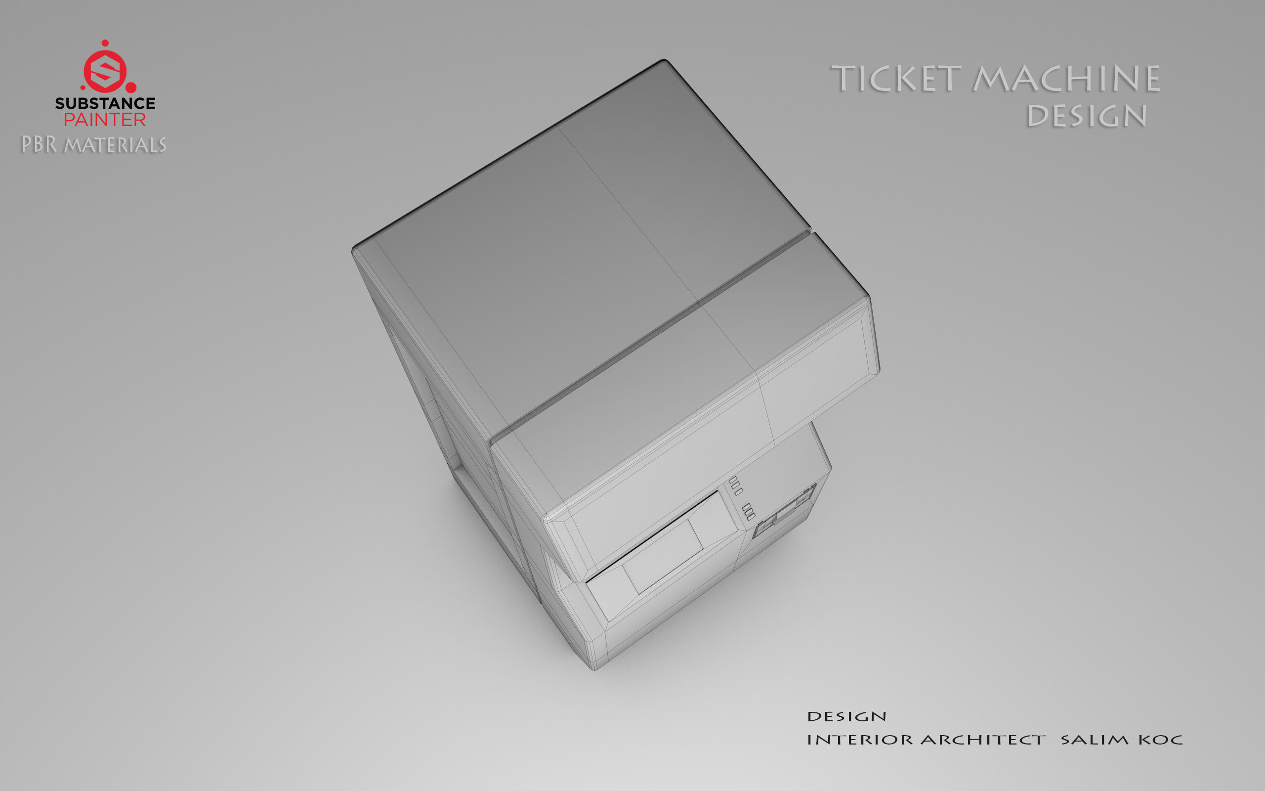 Ticket Machine 3D model Low-poly 3D model_3