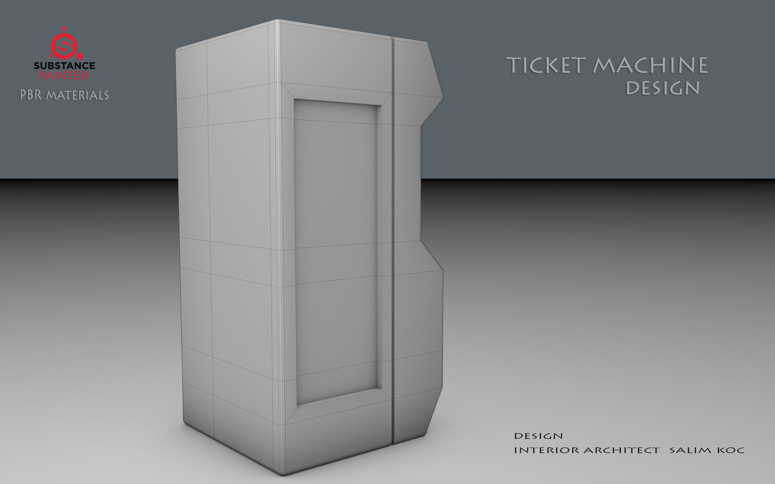 Ticket Machine 3D model Low-poly 3D model_7
