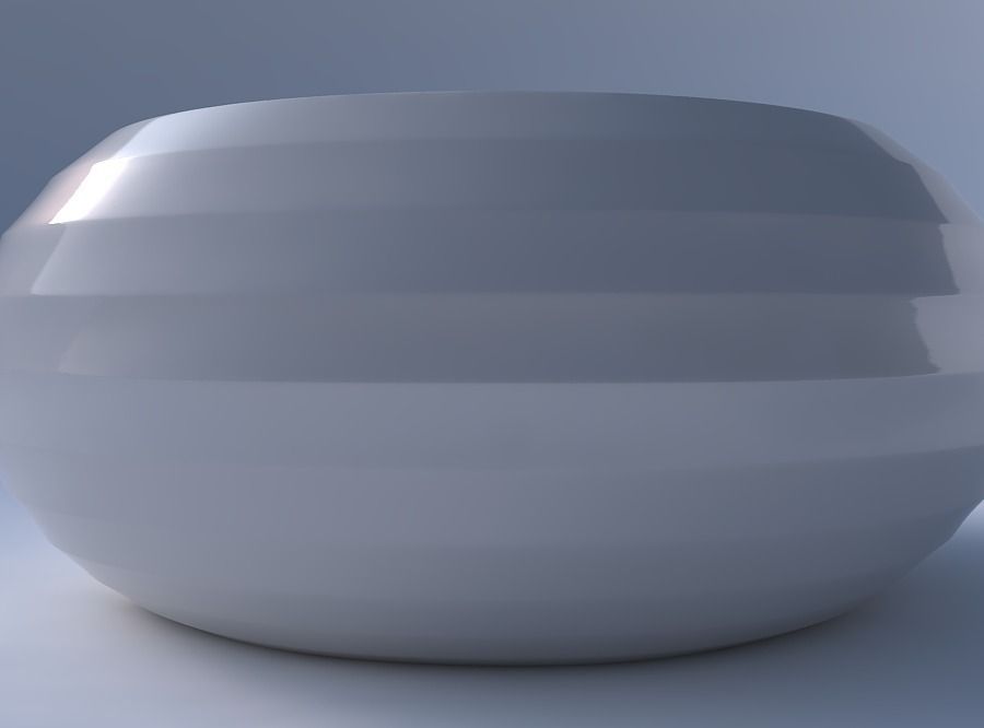 Bowl spheric squeezed wide with curved horizontal sections 3D print model_4