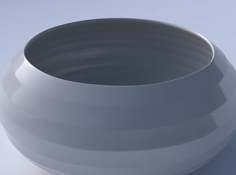 Bowl spheric squeezed wide with curved horizontal sections 3D print model_3