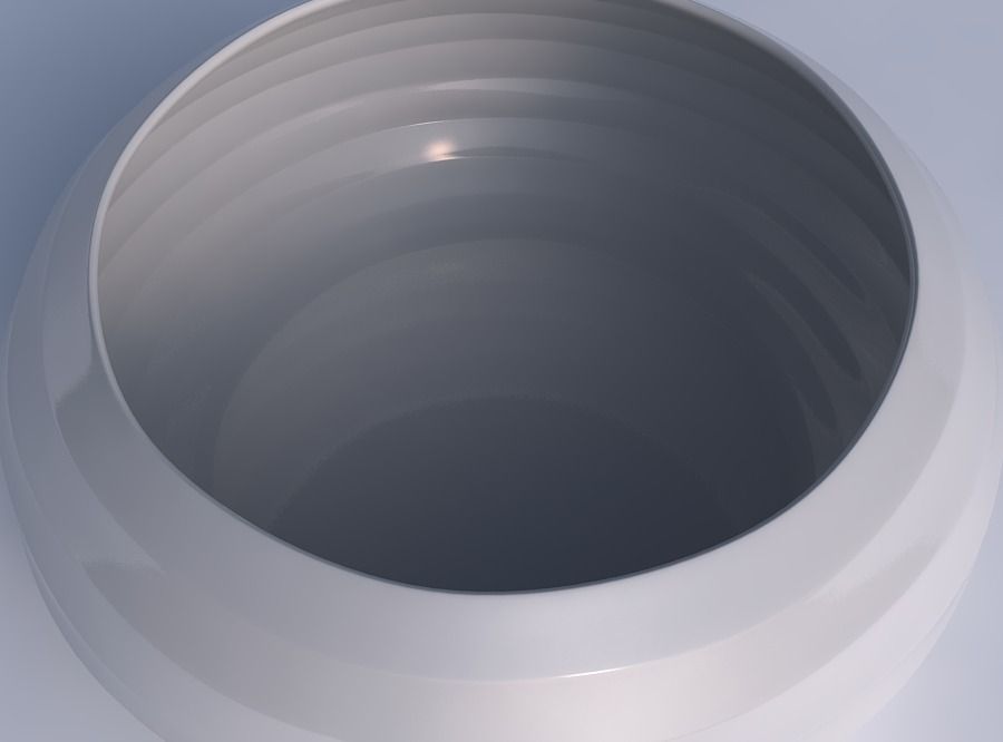 Bowl spheric squeezed wide with curved horizontal sections 3D print model_1