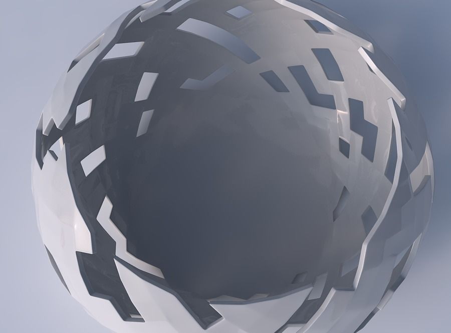 Bowl spheric squeezed wide with cuts 3D print model_2