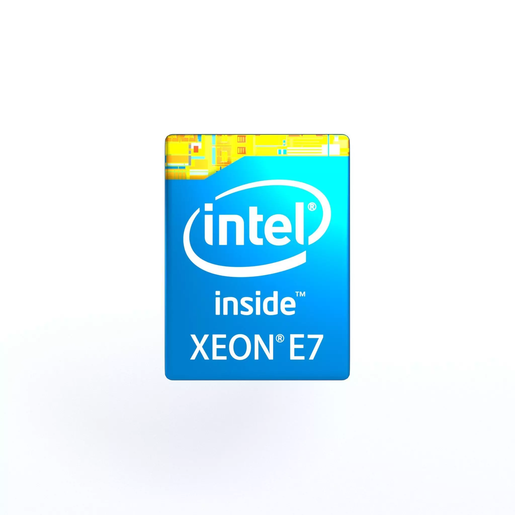 Intel CPU Tag XEON E7 v1 001 Low-poly 3D model