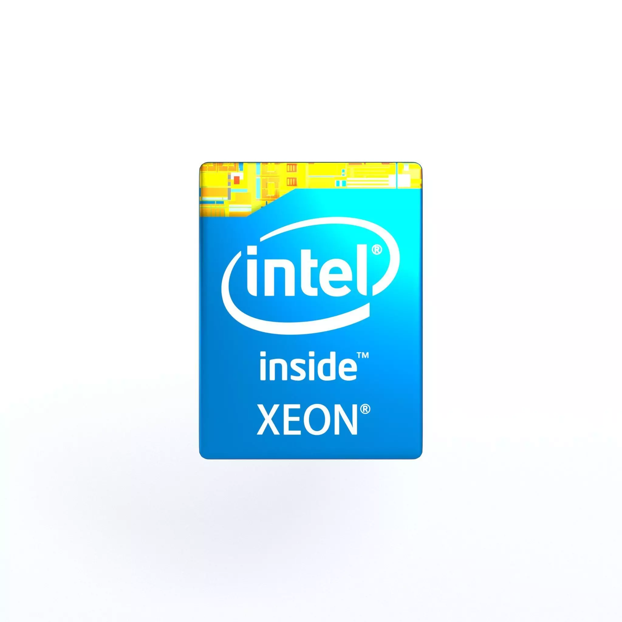 Intel CPU Tag XEON v1 001 Low-poly 3D model_0