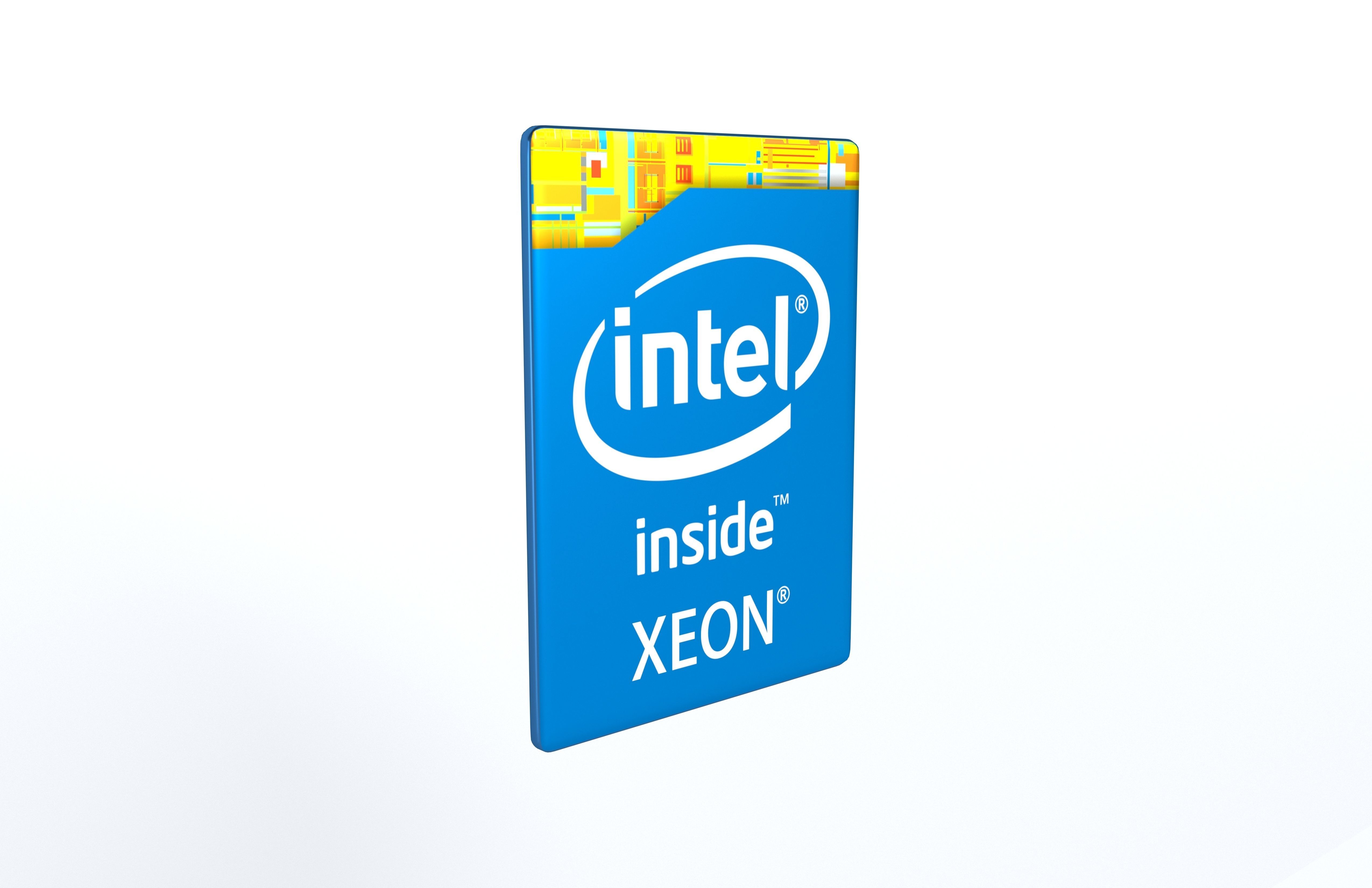 Intel CPU Tag XEON v1 001 Low-poly 3D model_3