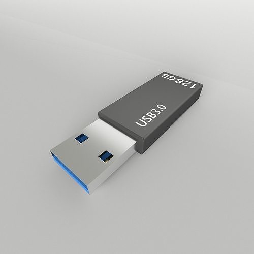 USB v1 013 Low-poly 3D model