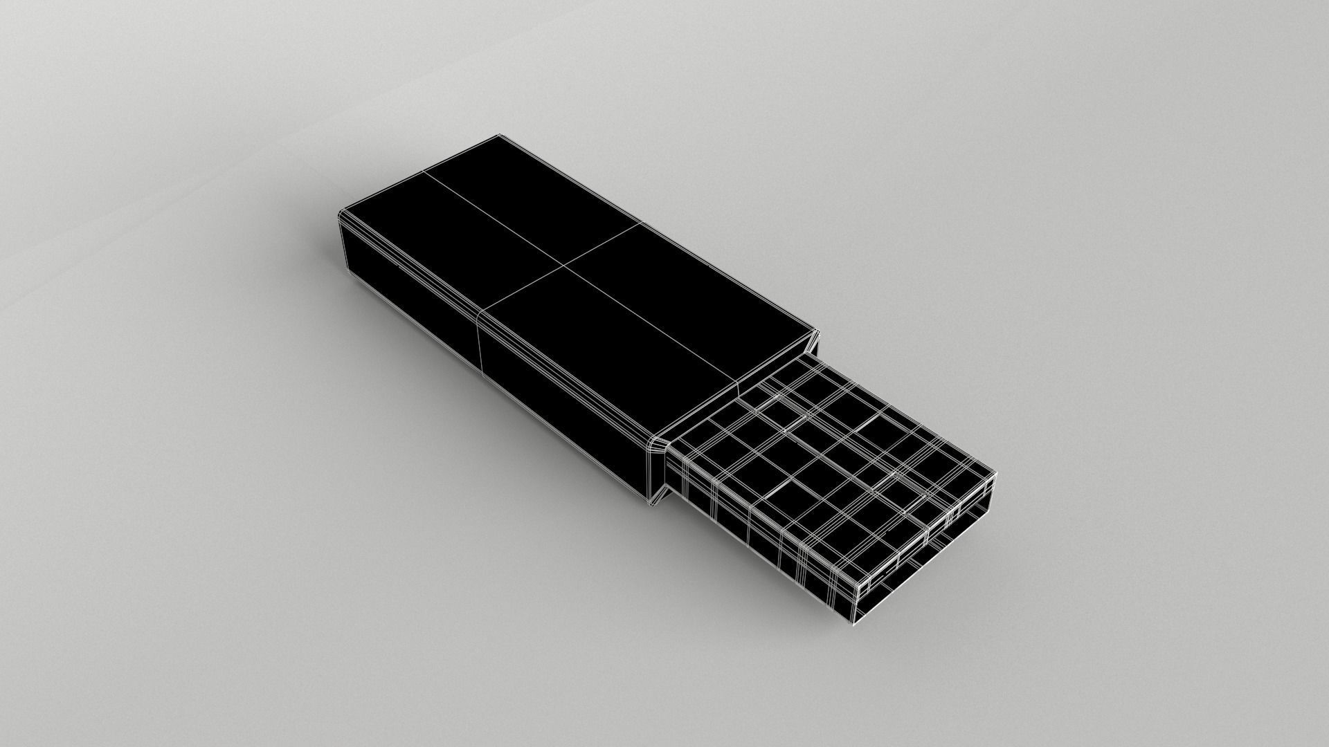 USB v1 014 Low-poly 3D model_9