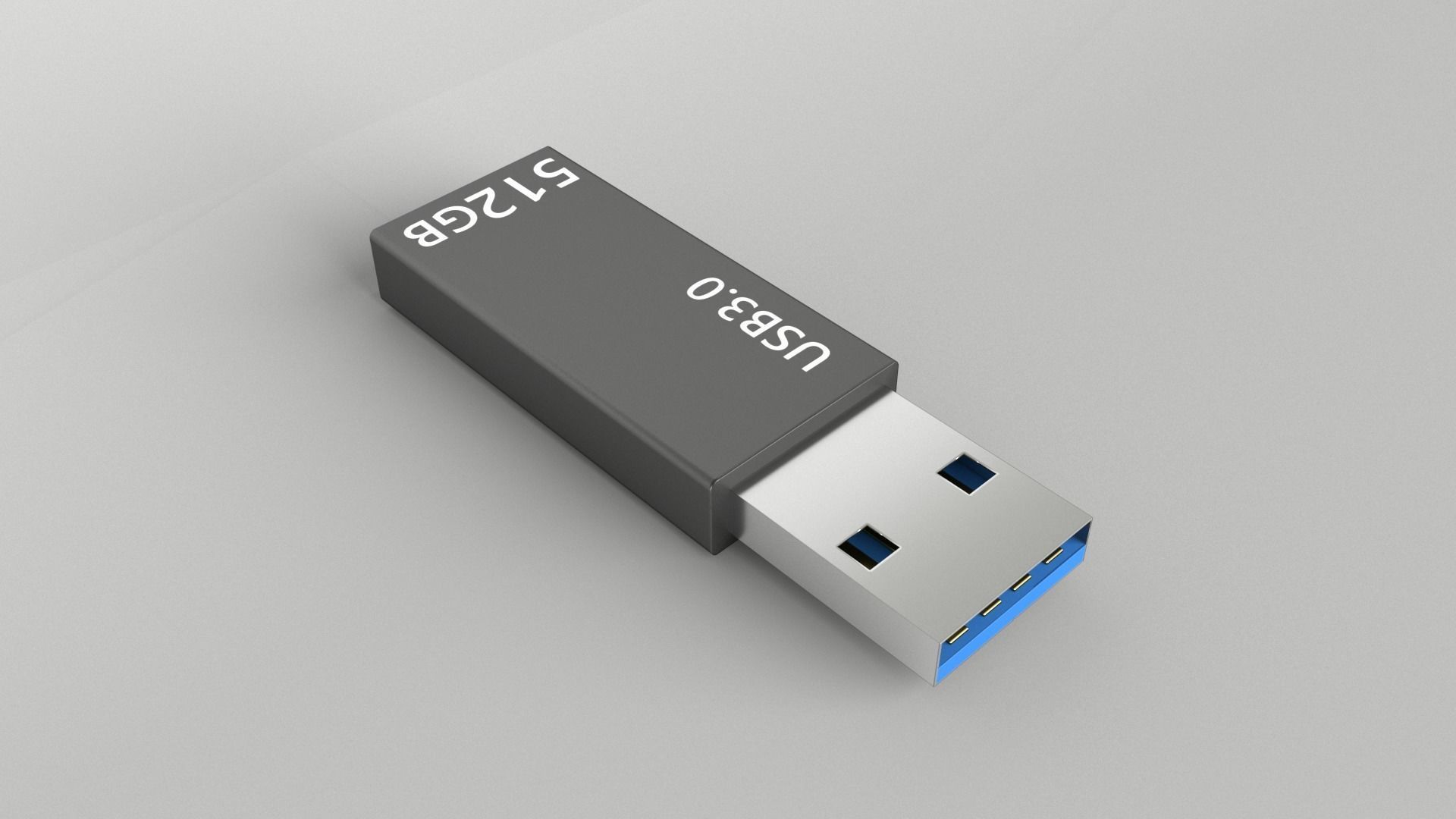USB v1 015 Low-poly 3D model_3