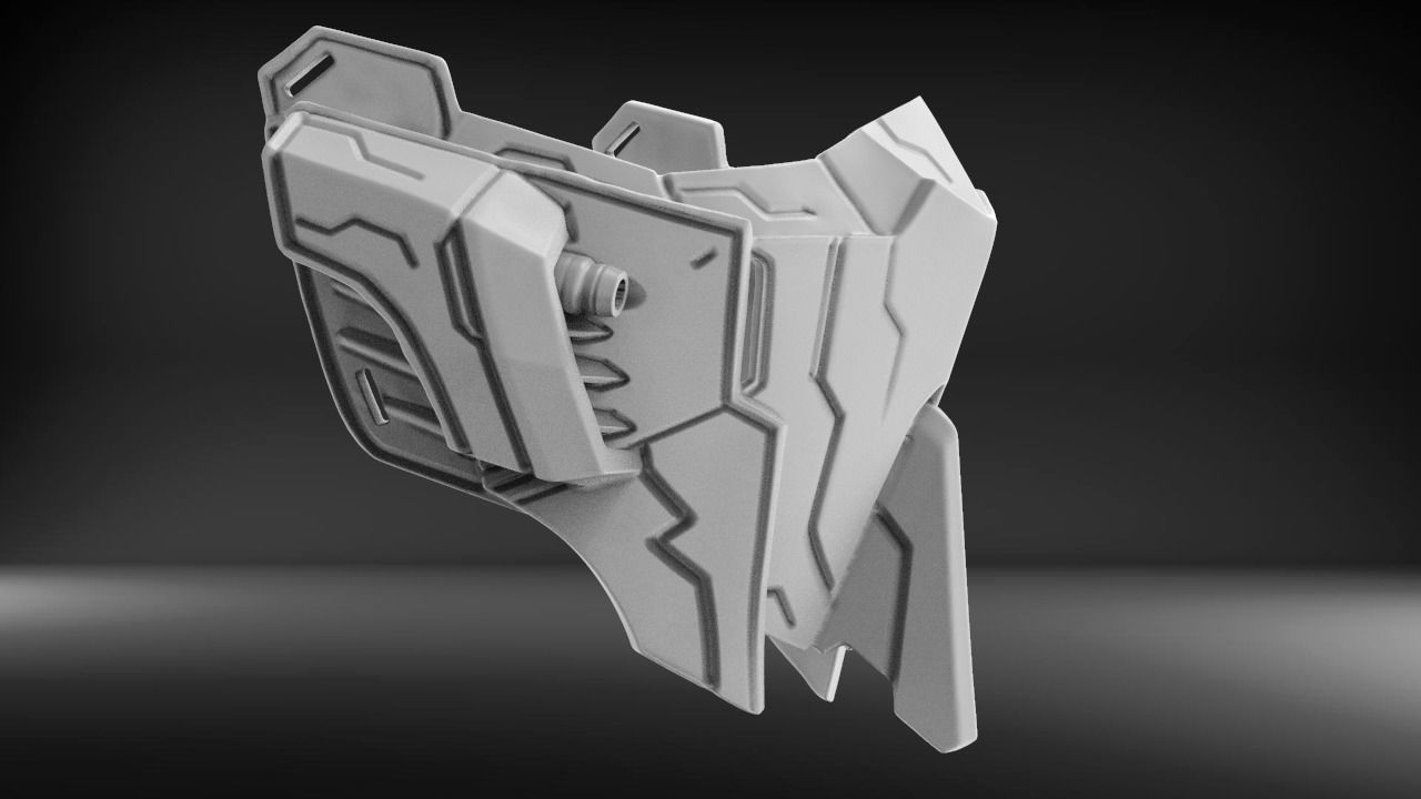 Mecha mask V3 STL for 3D print model_2