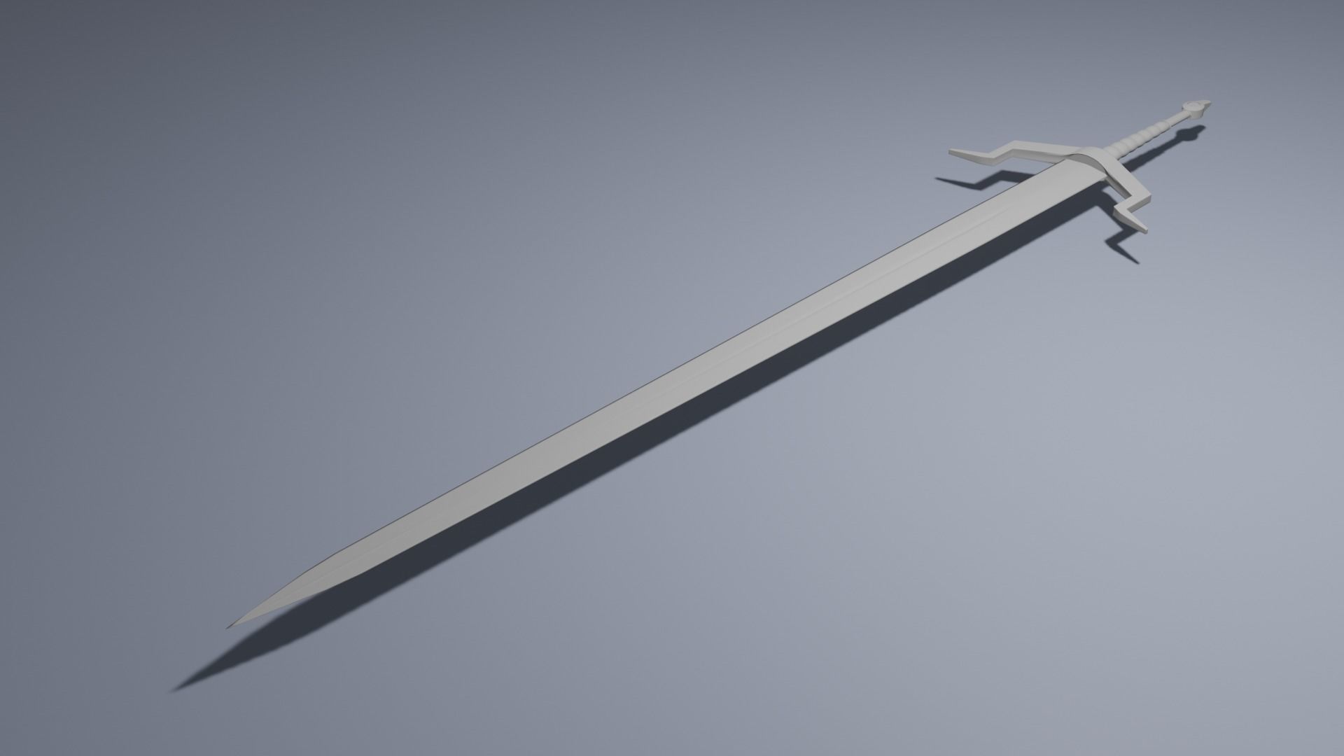Blade sword Free low-poly 3D model_1