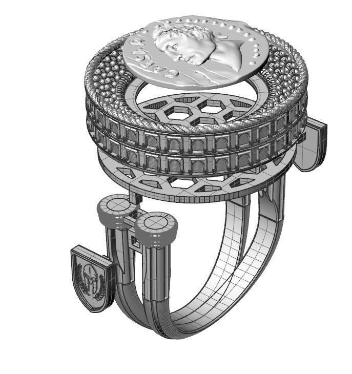 coliseum ring Unisex Model  3D print model_2