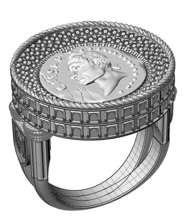 coliseum ring Unisex Model  3D print model_3