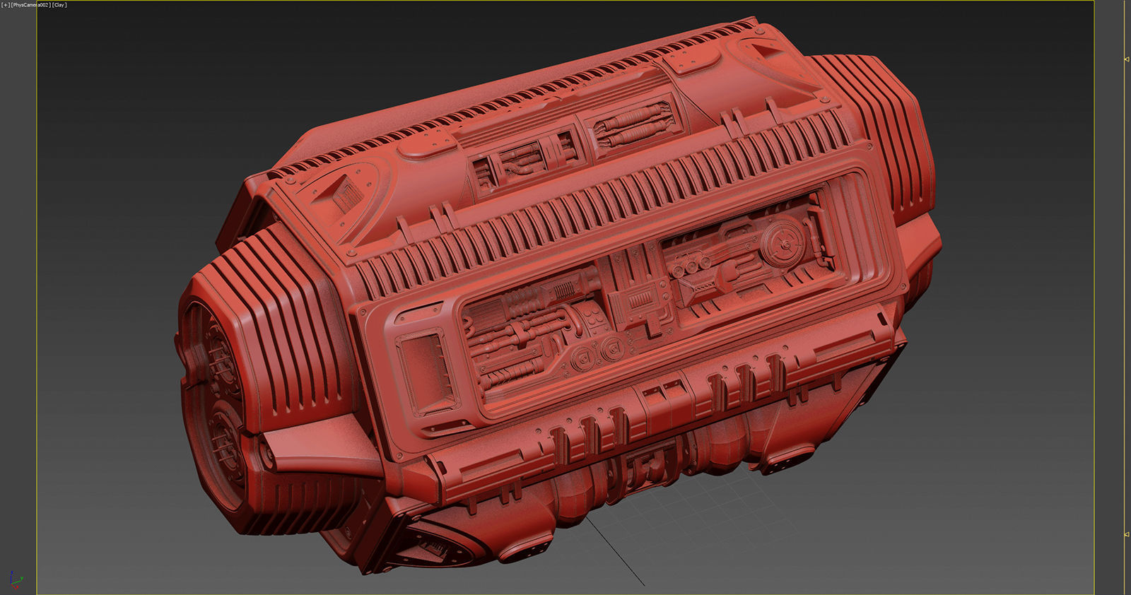 Sci Fi Mega Engine KITBASH 3D model_17