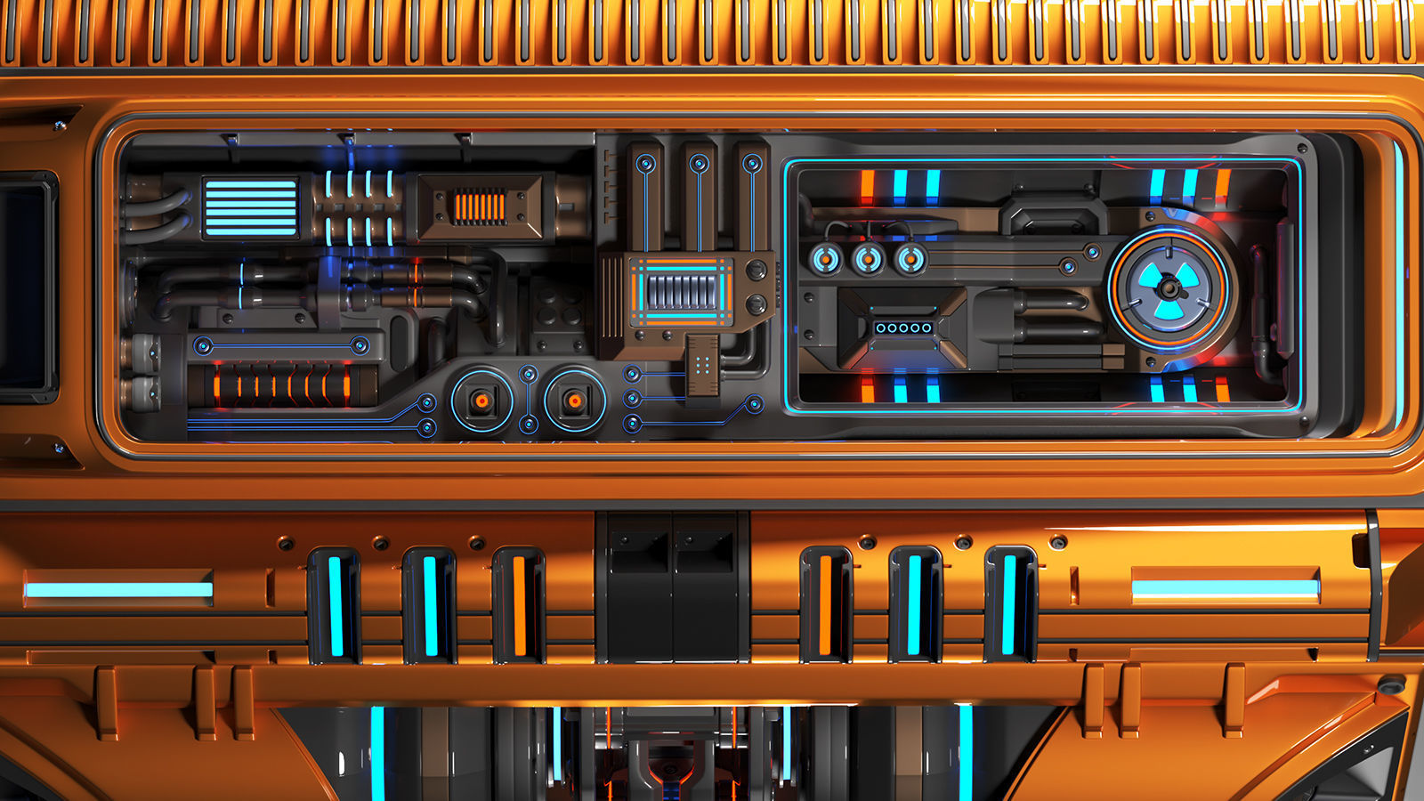 Sci Fi Mega Engine KITBASH 3D model_12