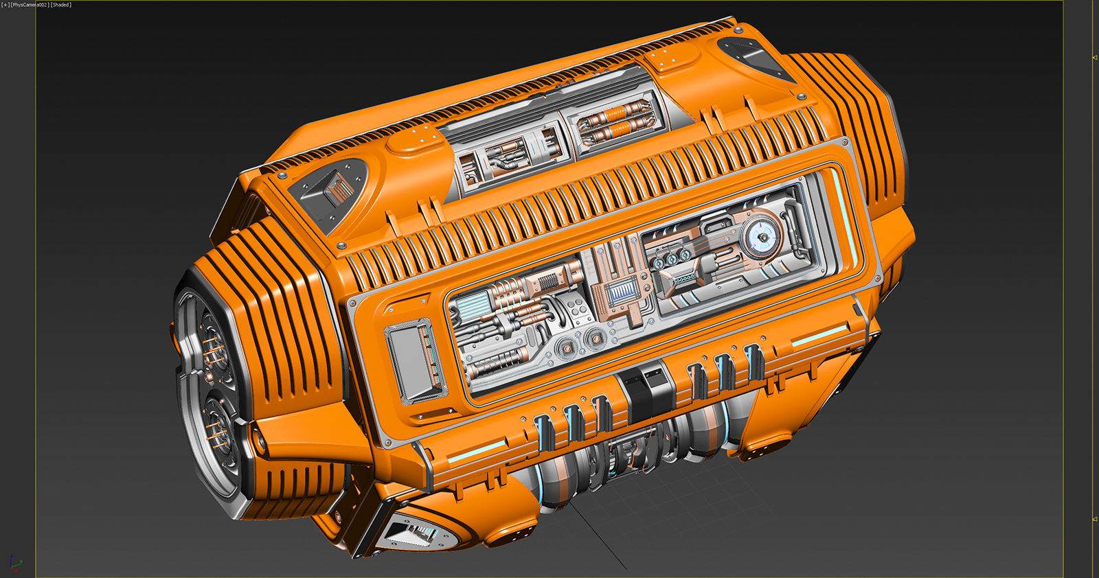 Sci Fi Mega Engine KITBASH 3D model_18