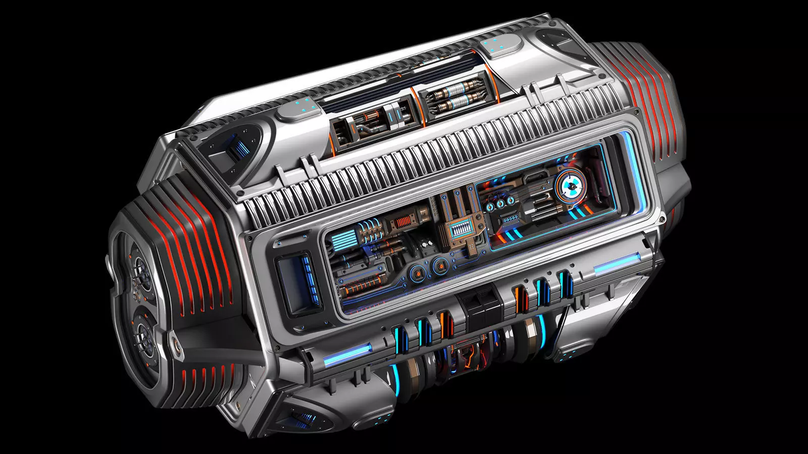 Sci Fi Mega Engine KITBASH 3D model_0