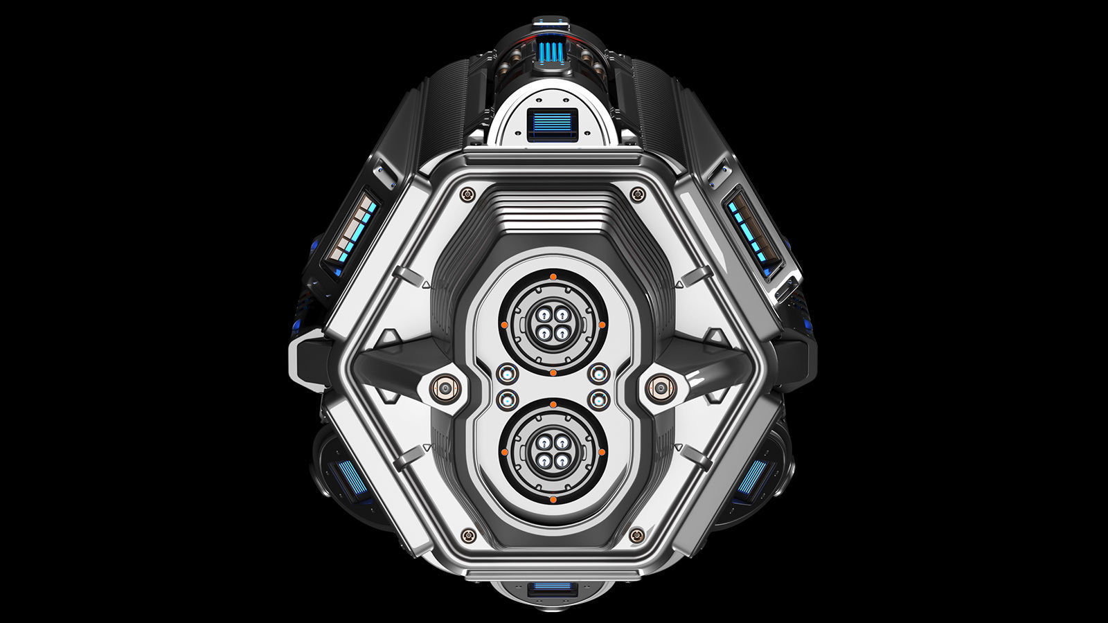 Sci Fi Mega Engine KITBASH 3D model_9