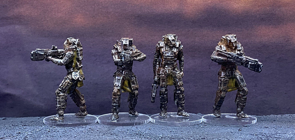 Sci Fi Battle Armor Miniatures - Koloss Assault Rifle Team  3D print model_21