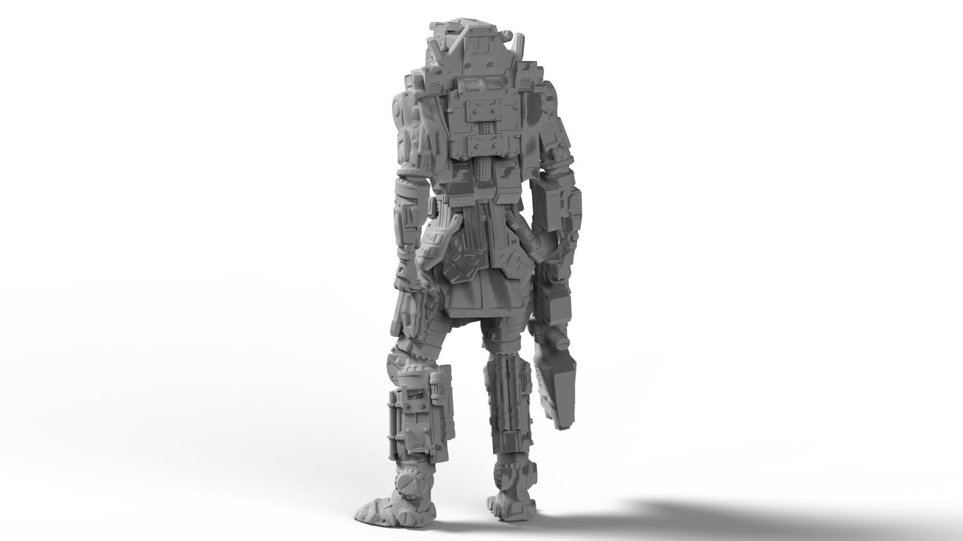 Sci Fi Battle Armor Miniatures - Koloss Assault Rifle Team  3D print model_8