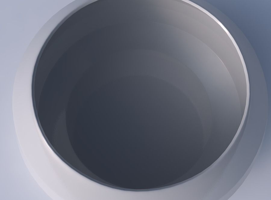 Bowl spheric squeezed wide with horizontal sections 3D print model_2