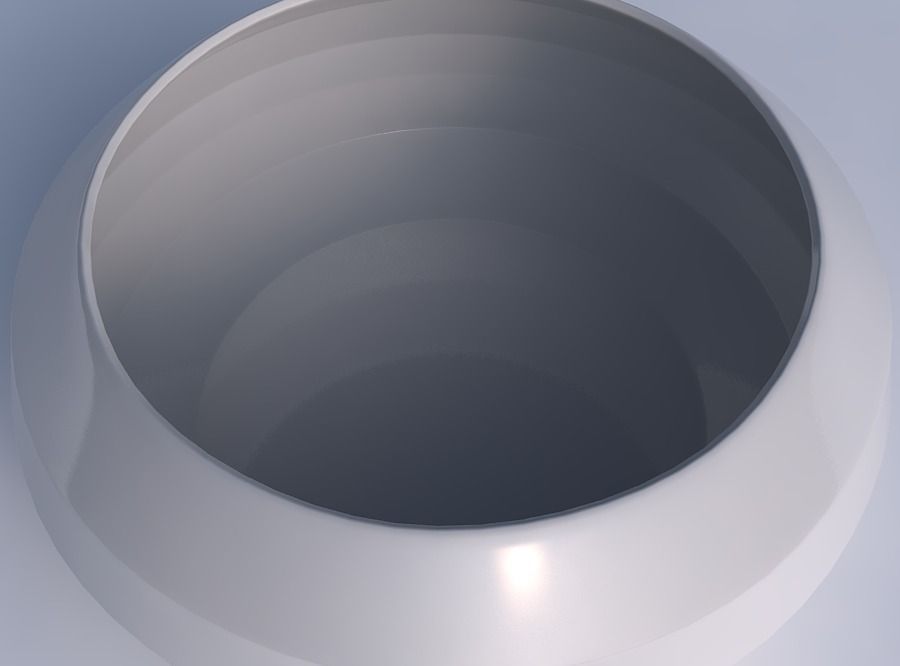 Bowl spheric squeezed wide with horizontal sections 3D print model_1