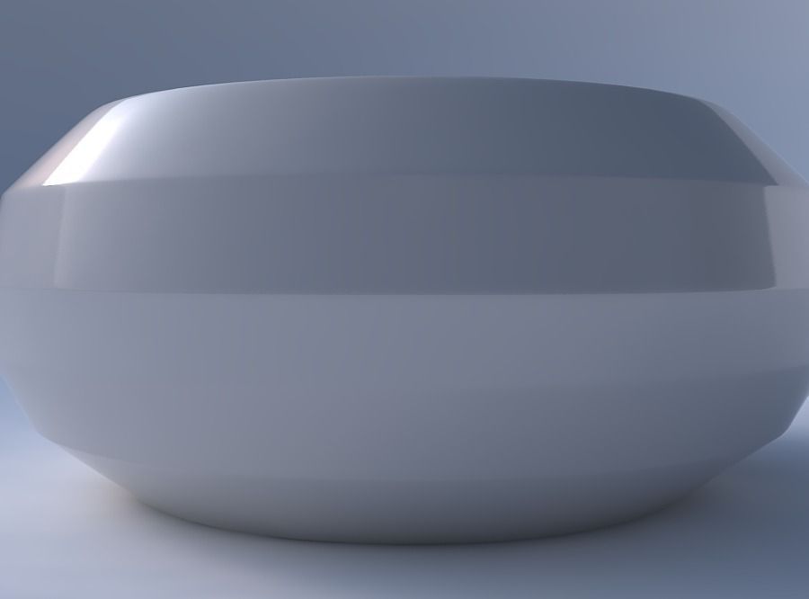 Bowl spheric squeezed wide with horizontal sections 3D print model_4