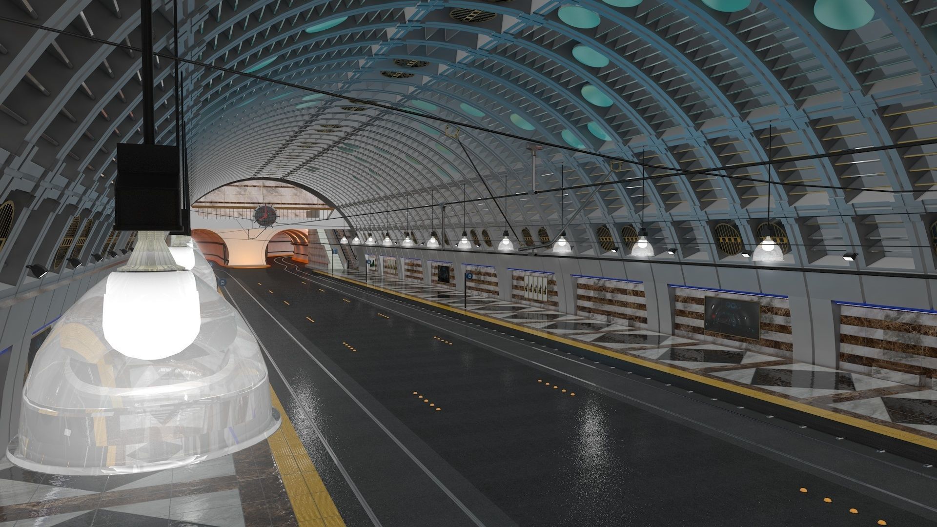 Tramway and Bus Station Pioneer Square 3D model_11