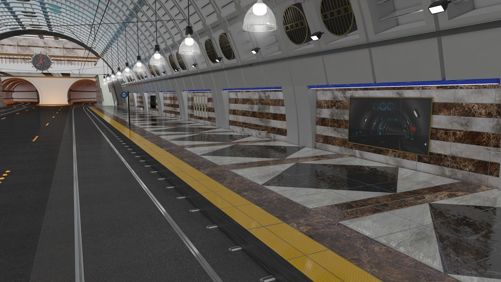 Tramway and Bus Station Pioneer Square 3D model_10