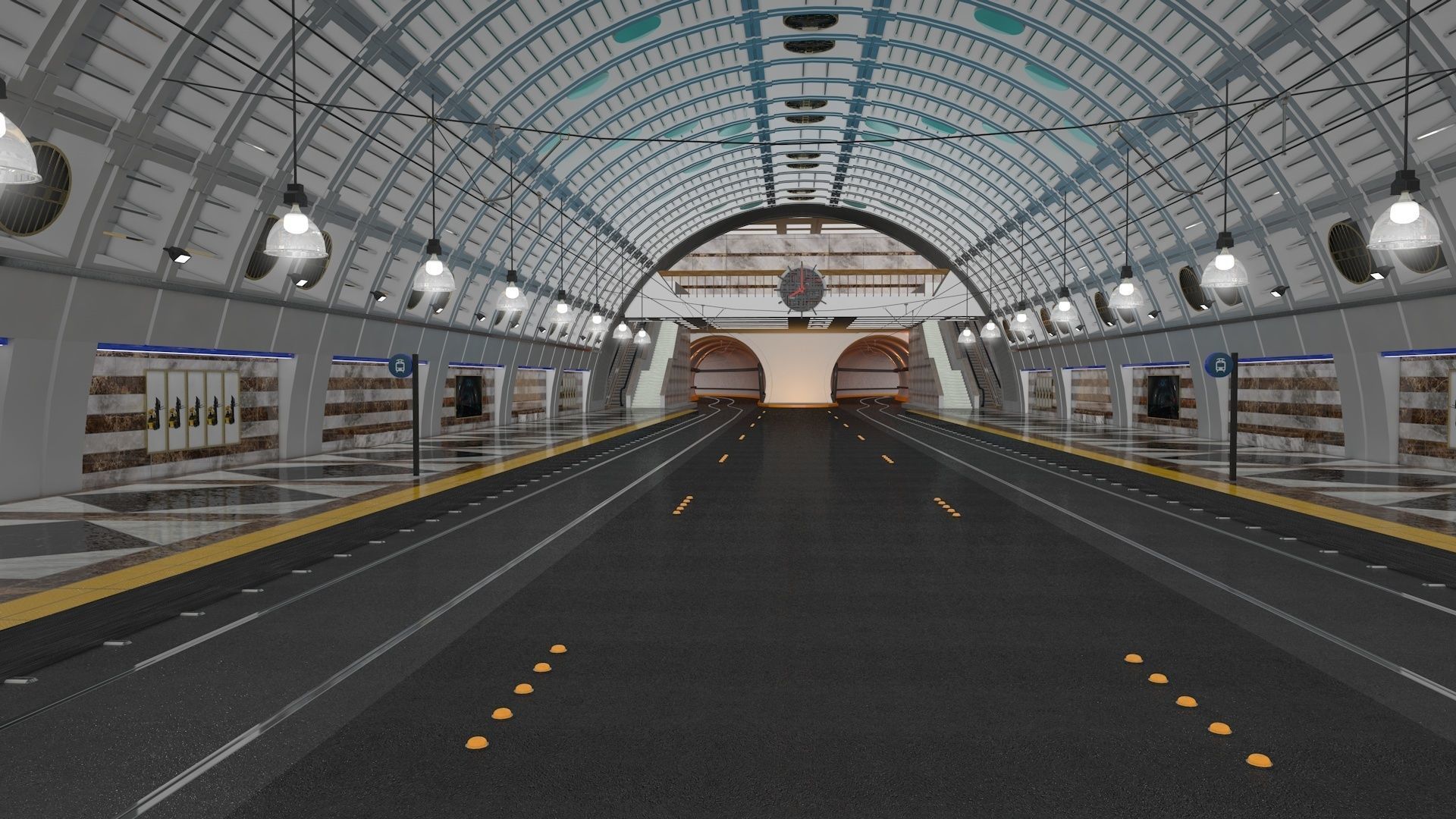 Tramway and Bus Station Pioneer Square 3D model_5