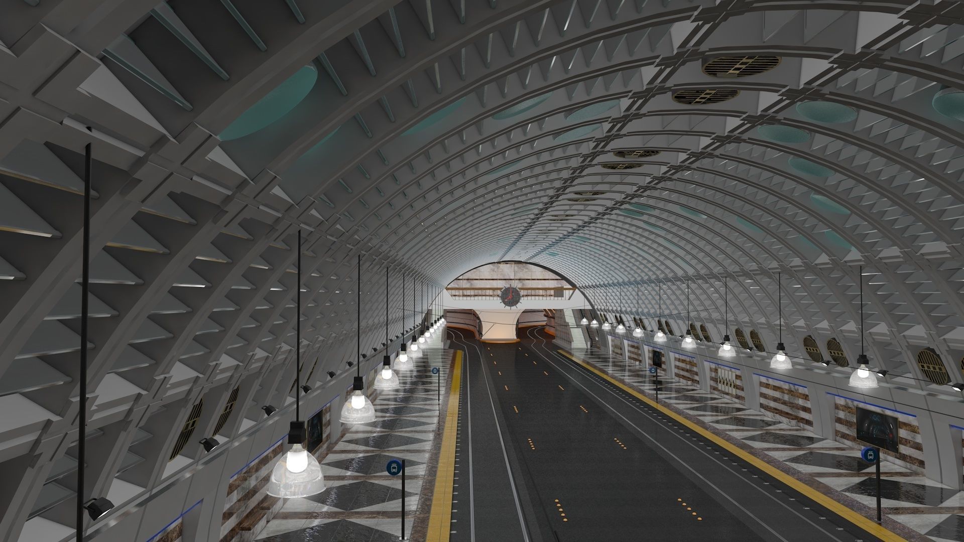 Tramway and Bus Station Pioneer Square 3D model_6