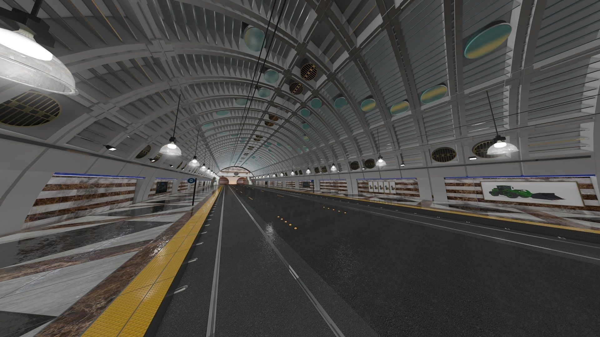 Tramway and Bus Station Pioneer Square 3D model_19