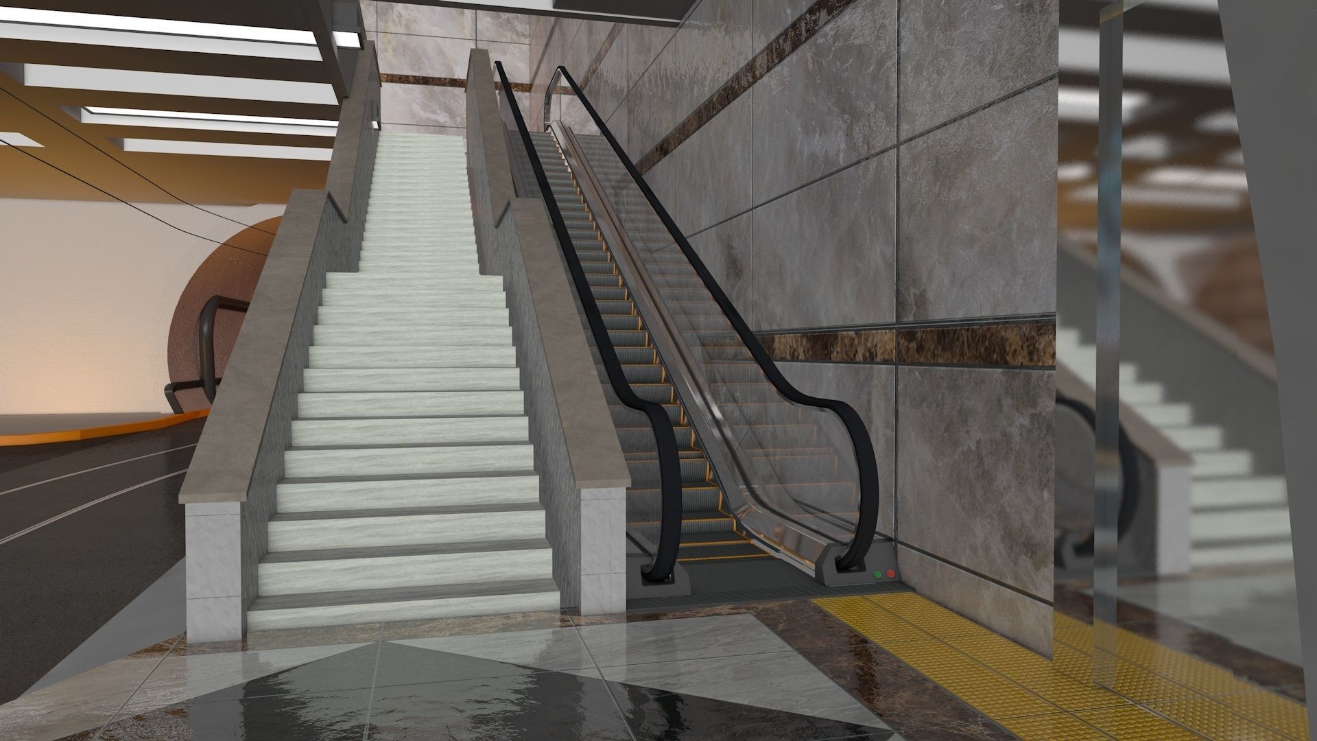 Tramway and Bus Station Pioneer Square 3D model_4