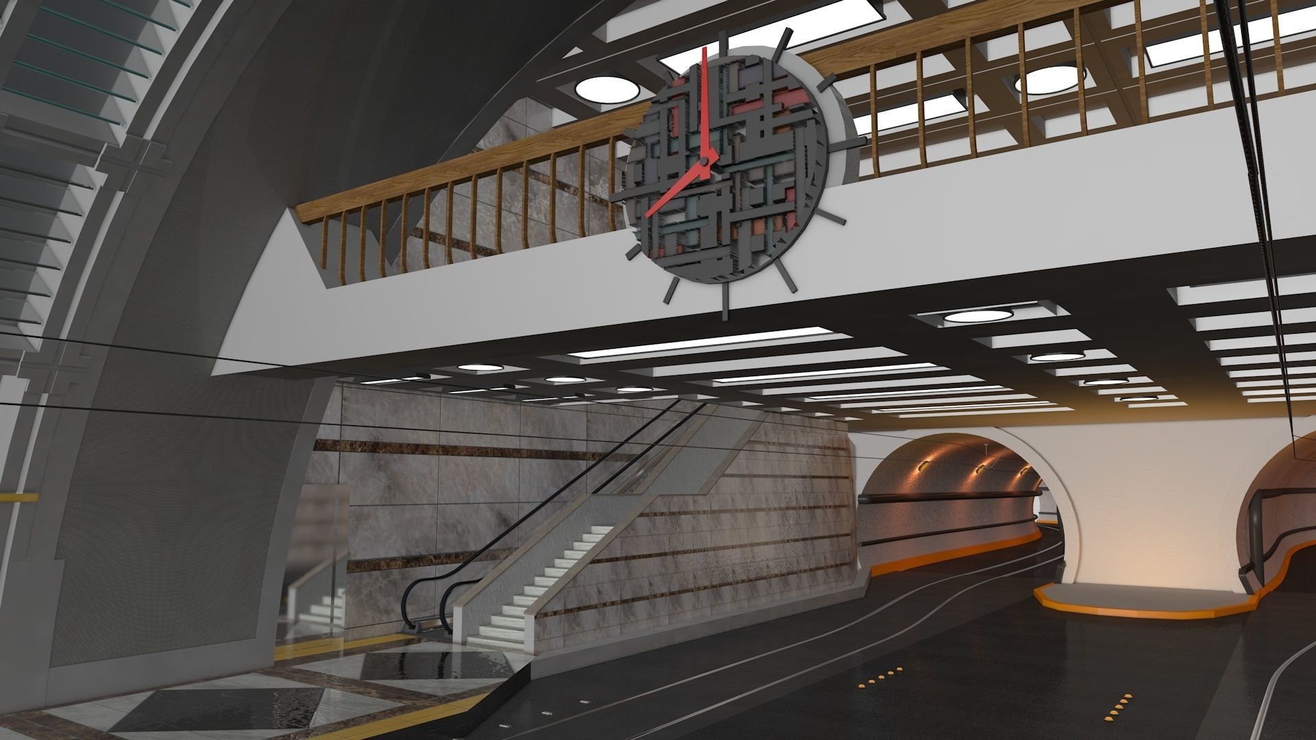 Tramway and Bus Station Pioneer Square 3D model_15