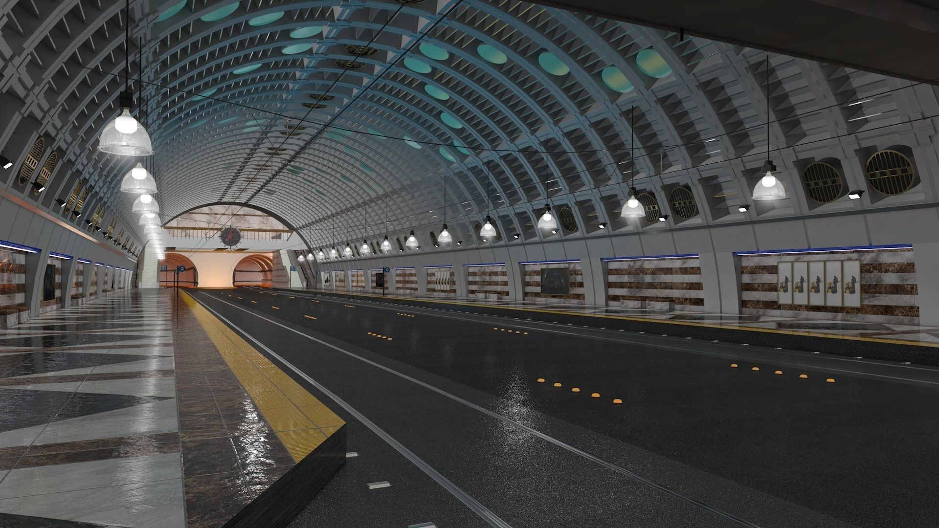 Tramway and Bus Station Pioneer Square 3D model_1