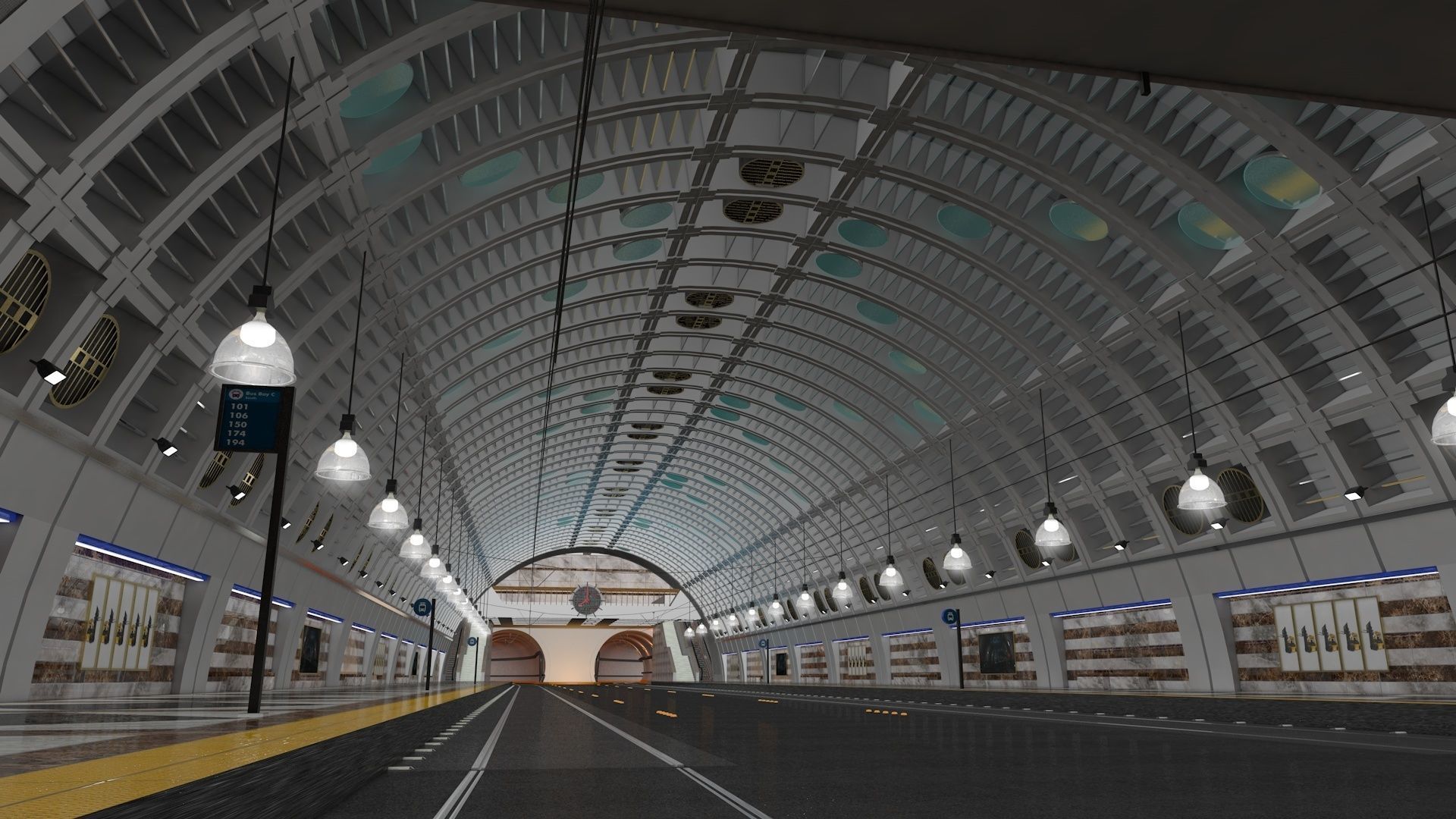 Tramway and Bus Station Pioneer Square 3D model_7