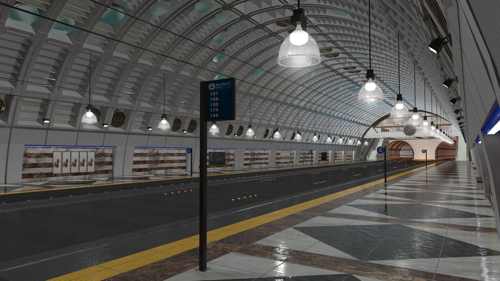 Tramway and Bus Station Pioneer Square 3D model_16